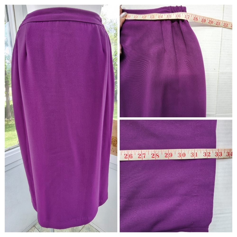 EY Signature Plum Peplum Sequience Studded Blazer & Long Skirt Suit Set - Picture 15 of 16
